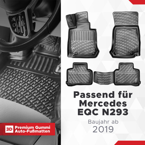 3D Auto Fussmatten Set passend für Mercedes EQC N293 Baujahr ab 2019