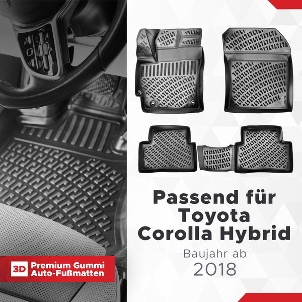 3D Auto Fussmatten für Toyota Corolla (E21) Hybrid 2019-2026