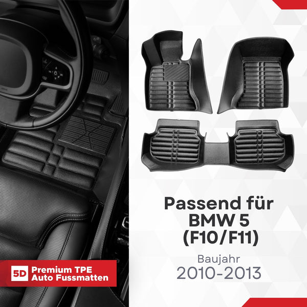 5D Premium Auto Fussmatten für BMW 5 (F10/F11) 2010-2013