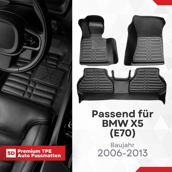 5D Premium Auto Fussmatten für BMW X5 (E70) 2007-2013