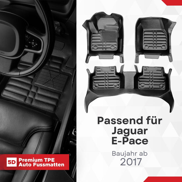 5D Premium Auto Fussmatten für Jaguar E-Pace (X450) 2017-2026