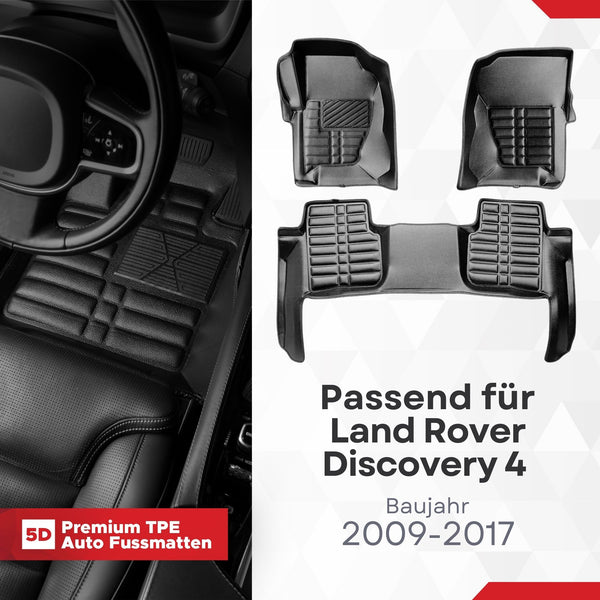 5D Premium Auto Fussmatten für Land Rover Discovery IV 2009-2017