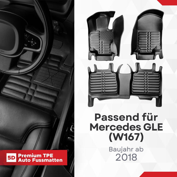 5D Premium Auto Fussmatten für Mercedes GLE (W167) 2018-2026