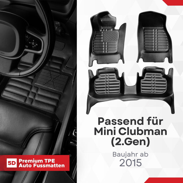 5D Premium Auto Fussmatten für Mini Clubman (F54) 2015-2025
