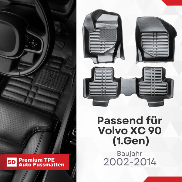 5D Premium Auto Fussmatten für Volvo XC90 (I.Gen) 2002-2014