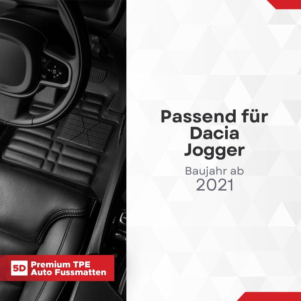 5D Premium Auto Fussmatten für Dacia JOGGER 2021-2026