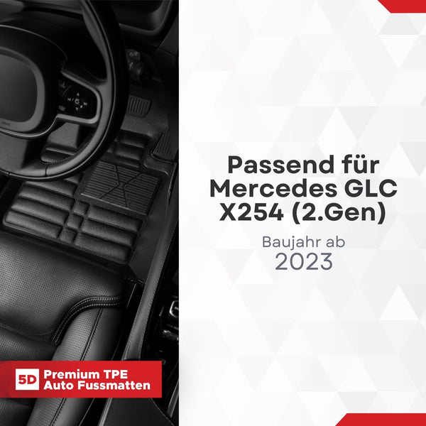 5D Premium Auto Fussmatten für Mercedes GLC (X254) 2022-2026