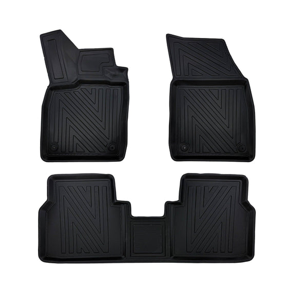 3D Auto Fussmatten für Audi Q6 e-Tron 2023-2027 Carbon-Optik