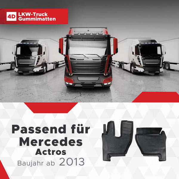 LKW Gummi Fussmatten 3D Passend für Mercedes Arocs Baujahr ab 2013
