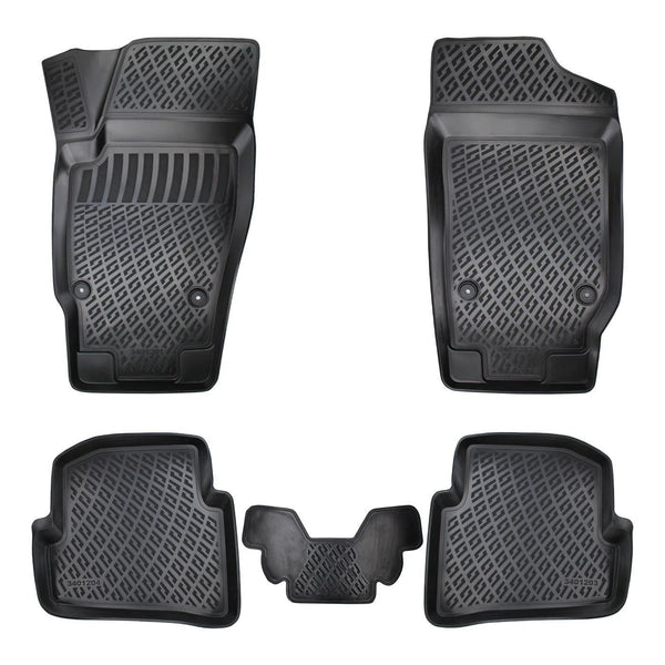 3D Premium Gummi Auto Fussmatten Set Passend für Volkswagen Polo (4.Gen) Baujahr 1999-2005