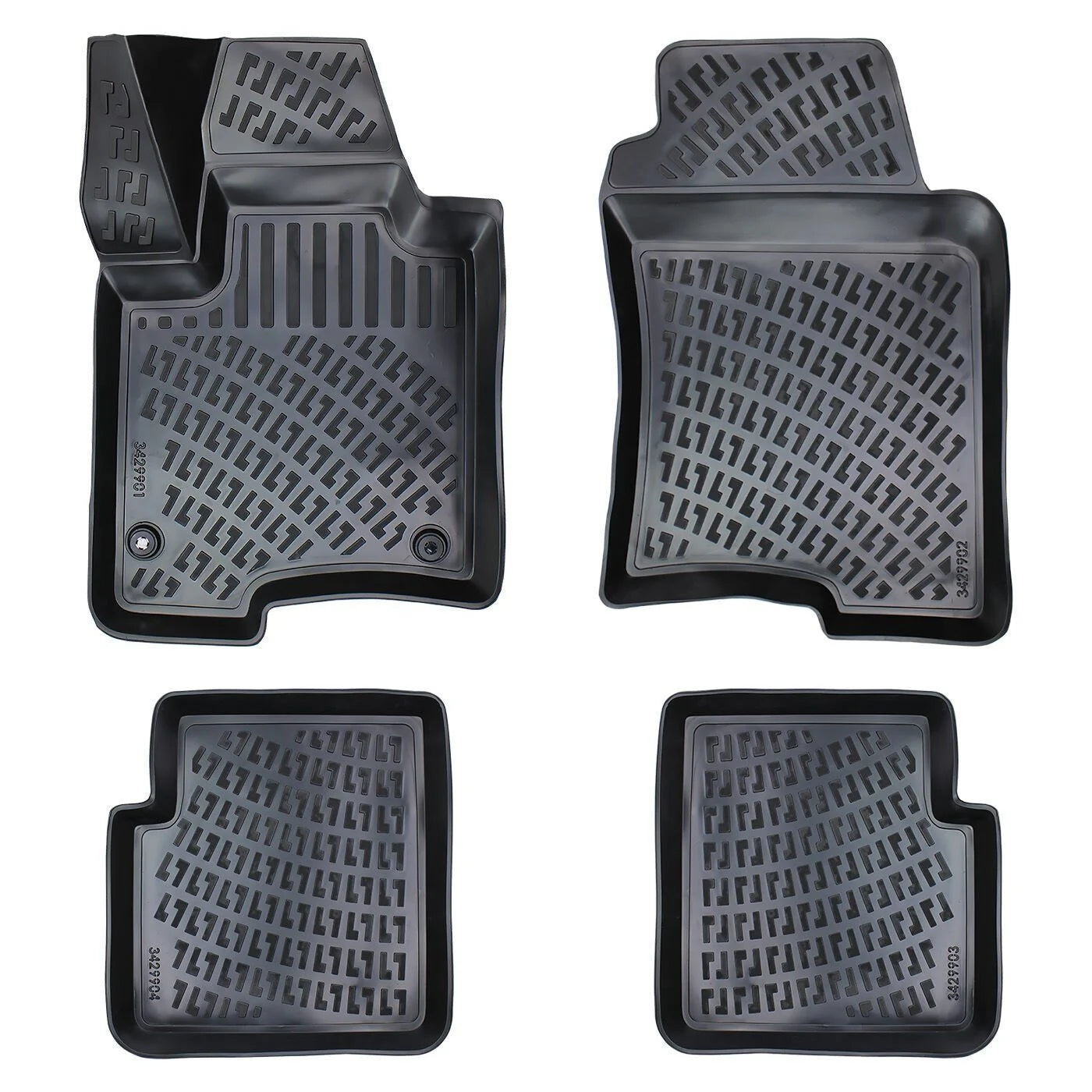 3D Auto Fussmatten Set passend für Fiat Panda III Baujahr ab 2011