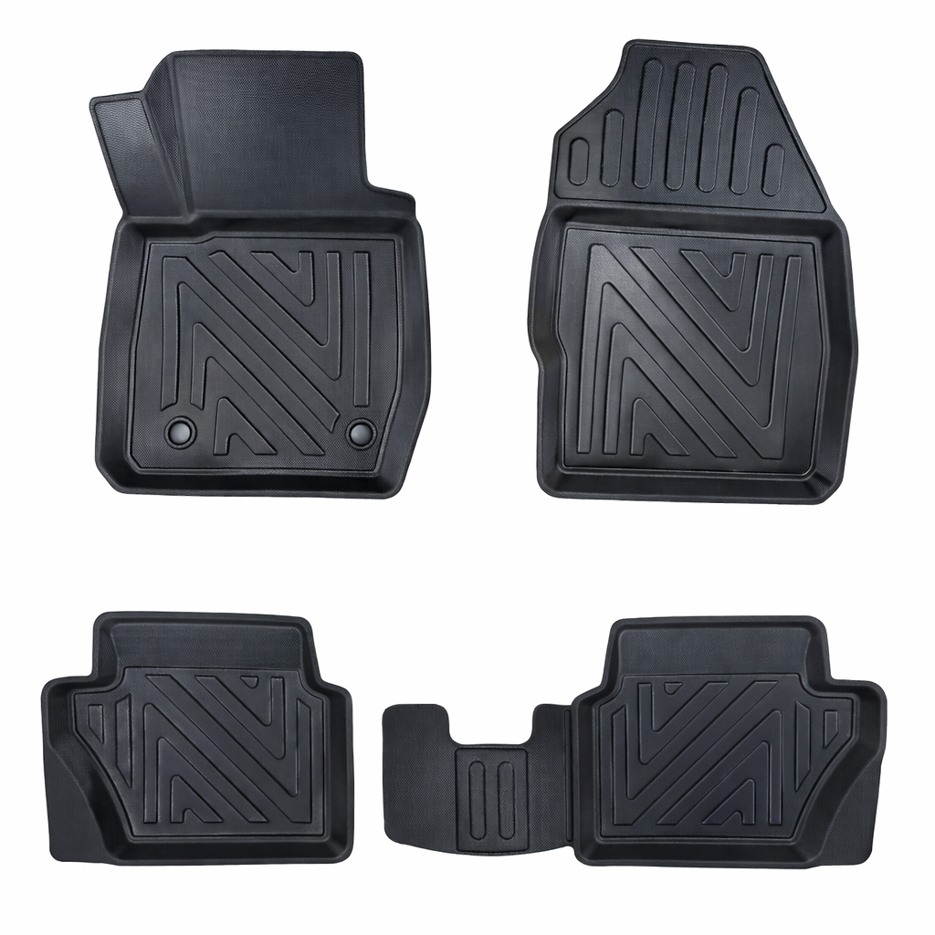 3D Auto Fussmatten für Peugeot Partner Tepee 2008-2018 Carbon-Optik