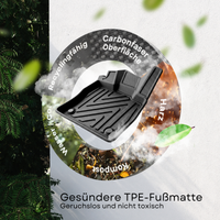 3D Auto Fussmatten für Toyota Corolla (E21) Hybrid 2019-2026 Carbon-Optik