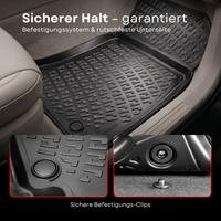 3D Auto Gummimatten & Kofferraumwanne Set für Ford Fiesta Baujahr 2017-2022