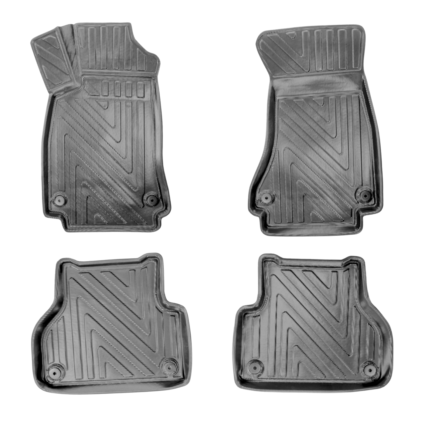 3D Auto Fussmatten für Audi A4 (B8) 2008-2016 Carbon-Optik