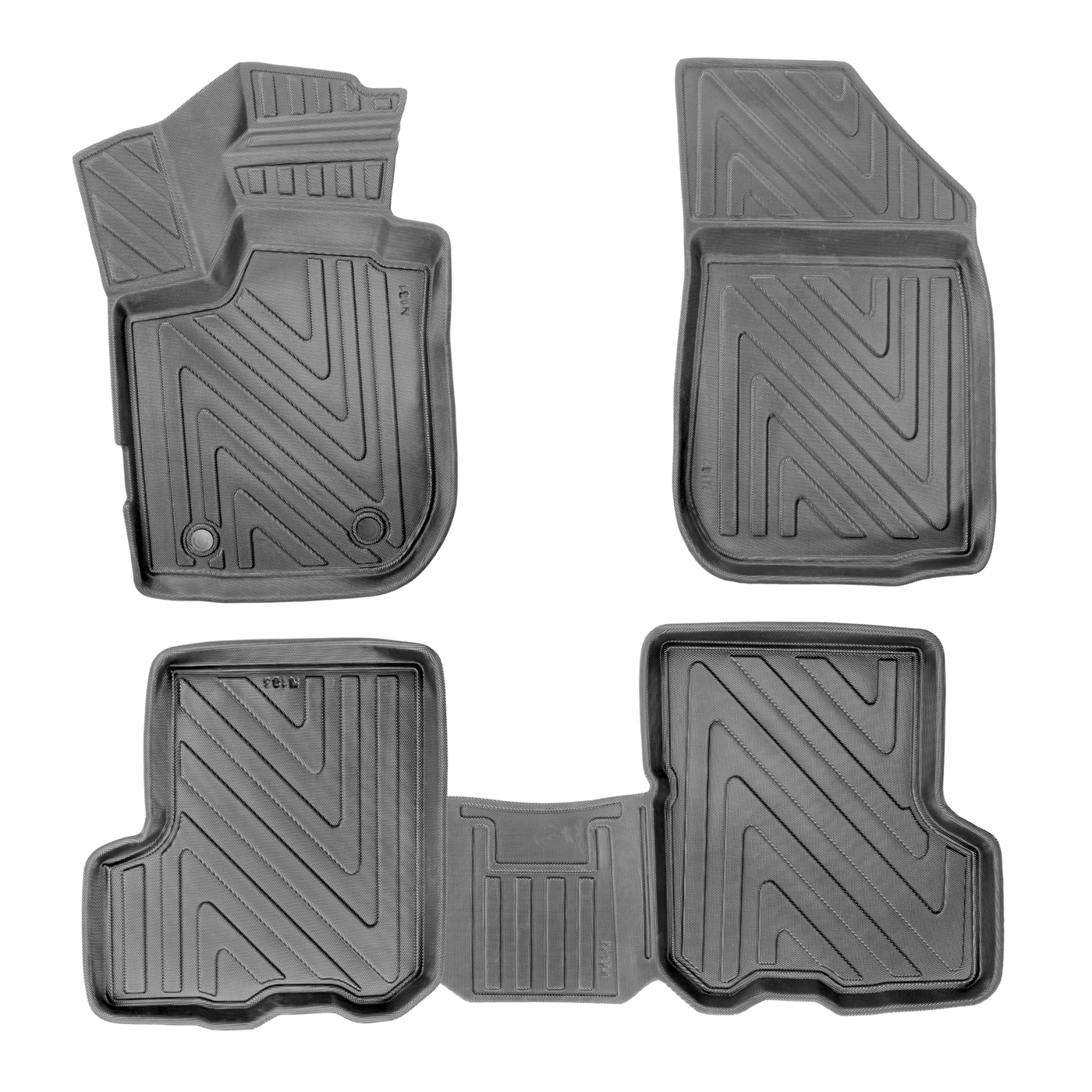3D Auto Fussmatten für Dacia Sandero (2.Gen) 2012-2020 Carbon-Optik
