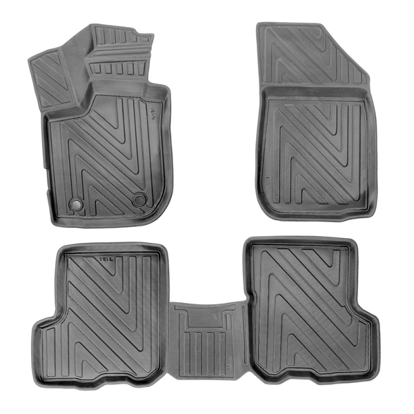3D Auto Fussmatten für Dacia Sandero (2.Gen) 2012-2020 Carbon-Optik