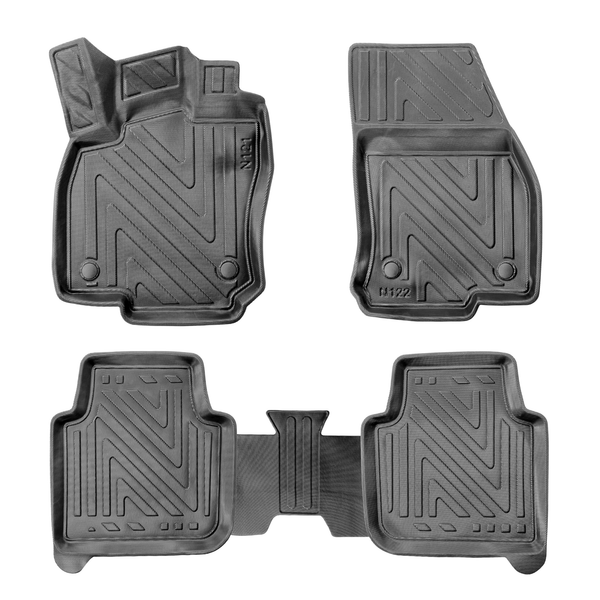 3D Auto Fussmatten passend für Skoda Kodiaq (1.Gen) 2016-2024 Carbon-Optik