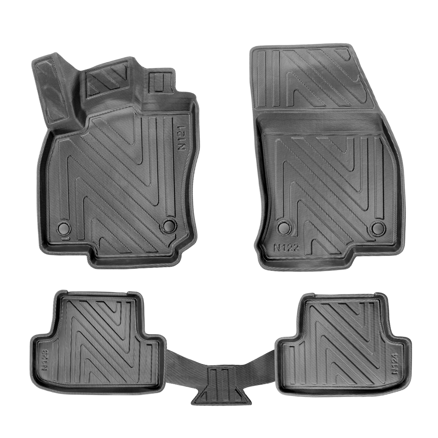 3D Auto Fussmatten für Audi Q2 2016-2026 Carbon-Optik