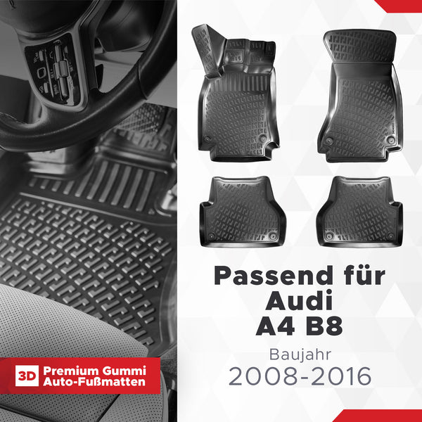 3D Auto Fussmatten für Audi A4 (B8) 2008-2016