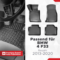 3D Auto Fußmatten Set für BMW 4 F33 Baujahr 2013-2020