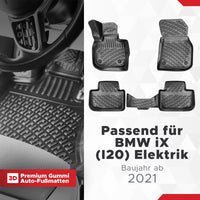 3D Auto Fußmatten Set für BMW iX (I20) Elektrik Baujahr ab 2021