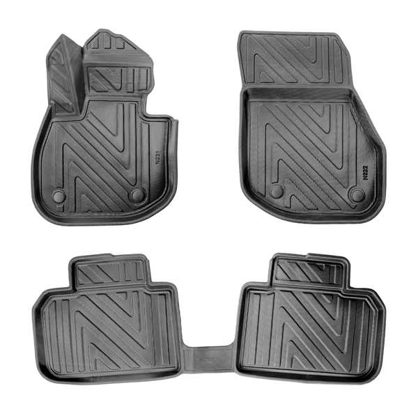 3D Auto Fussmatten für BMW X1 (U11) 2022-2026 Carbon-Optik