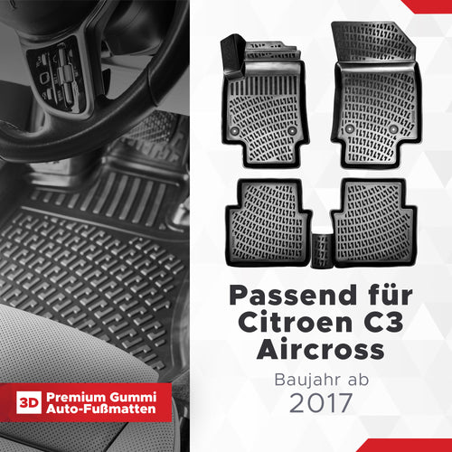 3D Auto Fussmatten für Citroen C3 Aircross 2017-2026