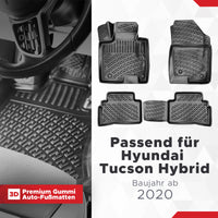 3D Auto Fussmatten für Hyundai Tucson Hybrid (NX4) 2020-2026