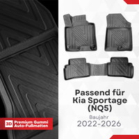 3D Auto Fussmatten für Kia Sportage (NQ5) 2022-2026 Carbon-Optik (Mild Hybrid)