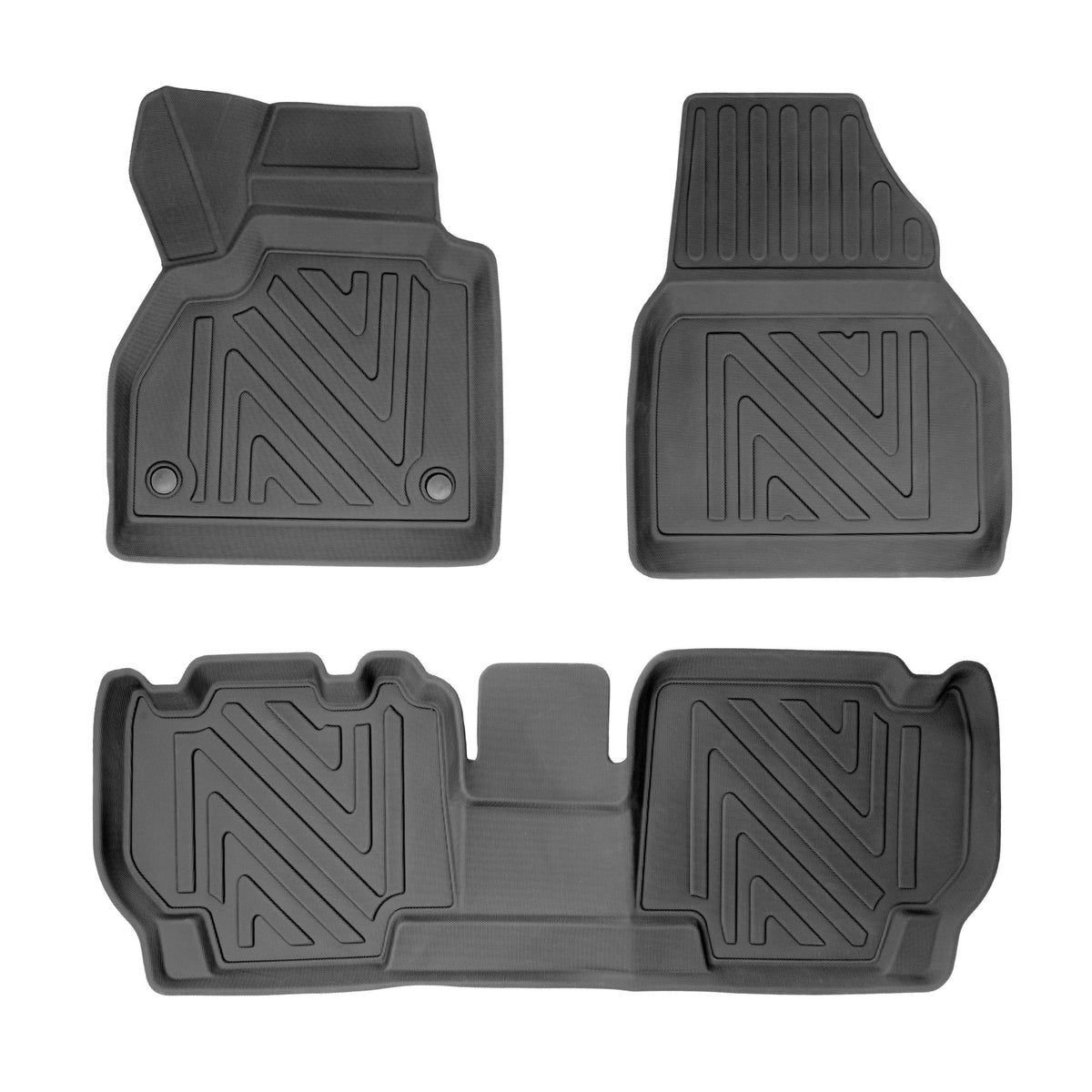 3D Auto Fussmatten für Mercedes Citan W415 2012-2021 Carbon-Optik