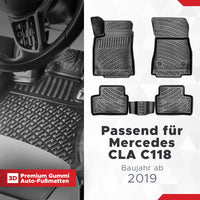 3D Auto Fussmatten Set passend für Mercedes CLA C118/X118 Baujahr ab 2019