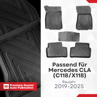 3D Auto Fussmatten für Mercedes CLA (C118/X118) 2019-2025 Carbon-Optik