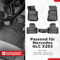 3D Auto Fussmatten Set passend für Mercedes GLC X253 Baujahr 2015-2022