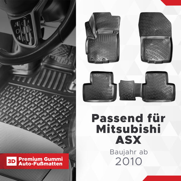 3D Auto Fussmatten Set passend für Mitsubishi ASX Baujahr ab 2010