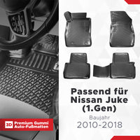 3D Auto Fussmatten Set passend für Nissan Juke (1.Gen) Baujahr 2010-2018