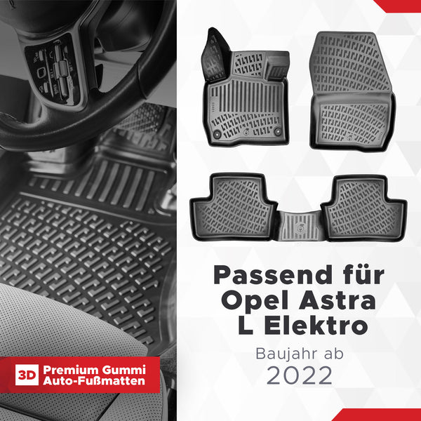 3D Auto Fussmatten für Opel Astra L Elektro 2022-2026