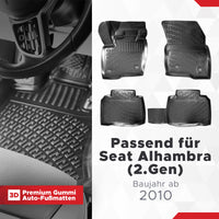 3D Auto Fussmatten für Seat Alhambra (2.Gen) 2010-2022
