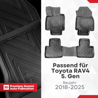3D Auto Fussmatten für Toyota RAV4 (5.Gen) 2018-2025 Carbon-Optik