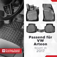 3D Auto Fussmatten Set passend für VW Arteon Baujahr ab 2017