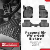3D Auto Fussmatten Set passend für VW e-Golf Elektro Baujahr ab 2014