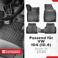 3D Auto Fussmatten Set passend für VW ID4 (ID.4) Baujahr ab 2020