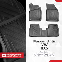 3D Auto Fussmatten für VW ID.5 2022-2026 Carbon-Optik