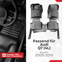5D Premium Auto Fussmatten für Audi Q7 (4L) 2005-2015