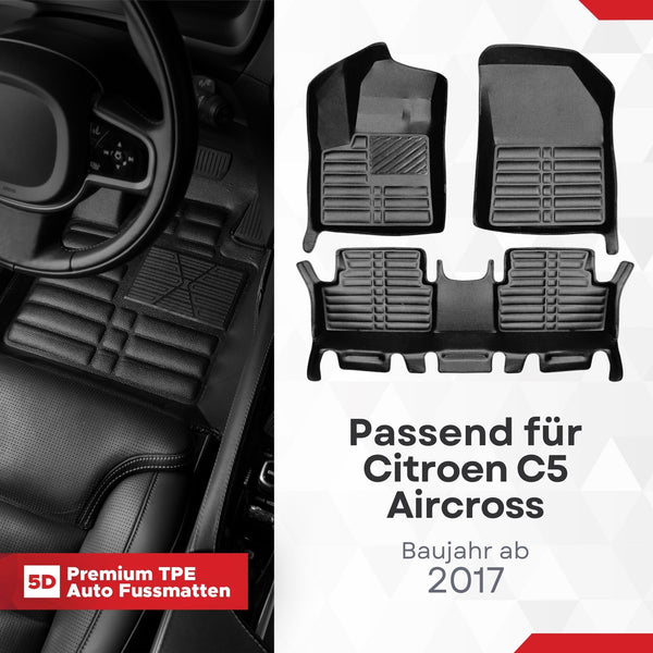 5D Premium Auto Fussmatten für Citroen C5 Aircross 2017-2026