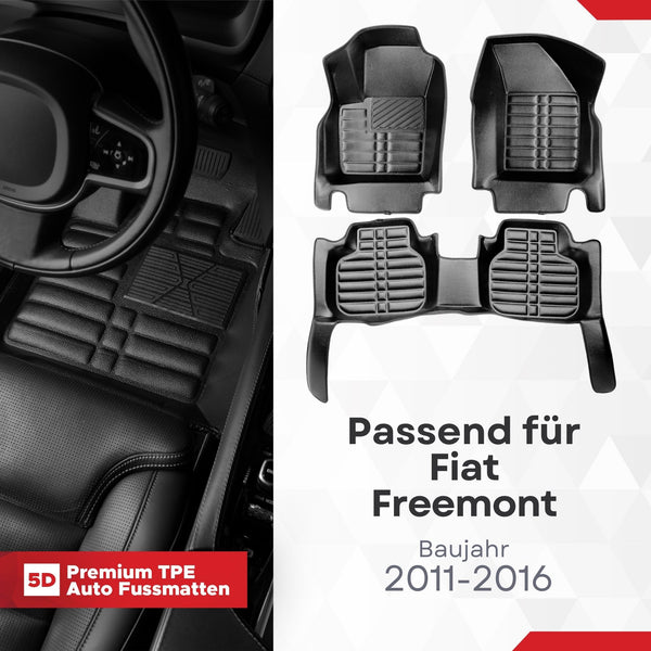 5D Premium Auto Fussmatten für Fiat Freemont 2011-2016