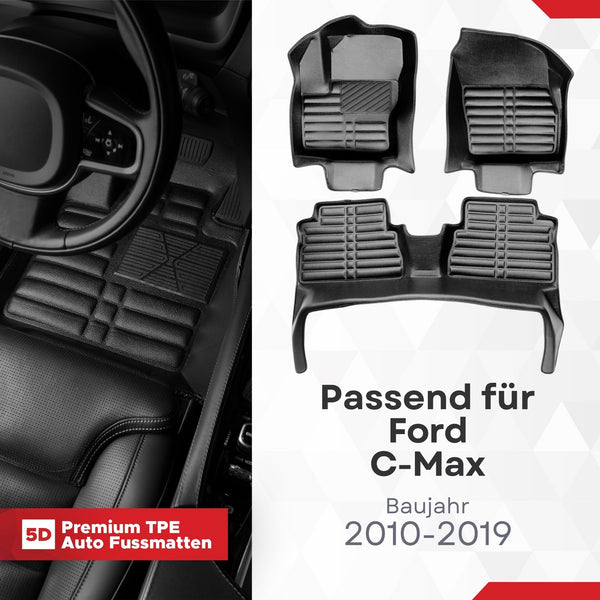 5D Premium Auto Fussmatten für Ford C-Max 2010-2019
