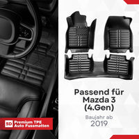5D Premium Auto Fussmatten für Mazda 3 (BP) 2019-2026