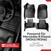 5D Premium Auto Fussmatten für Mercedes B Klasse (W246/W242) 2011-2019