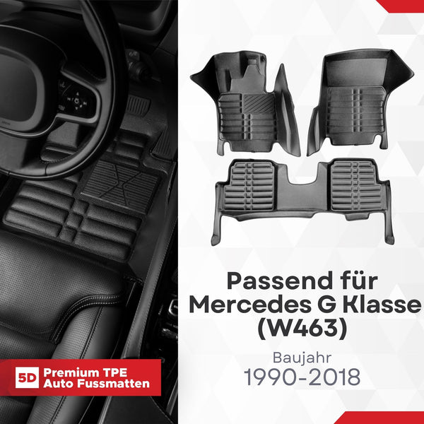 5D Premium Auto Fussmatten für Mercedes G Klasse (W463) 1990-2018